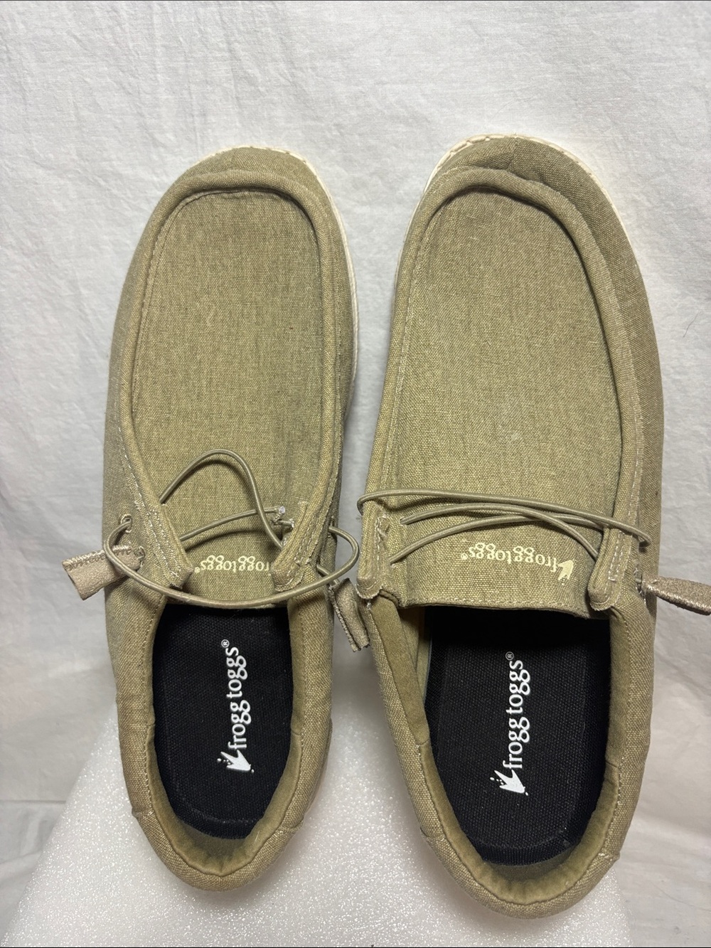 Frogg Toggs Men’s Casual Slip-On Loafers — Olive/Tan